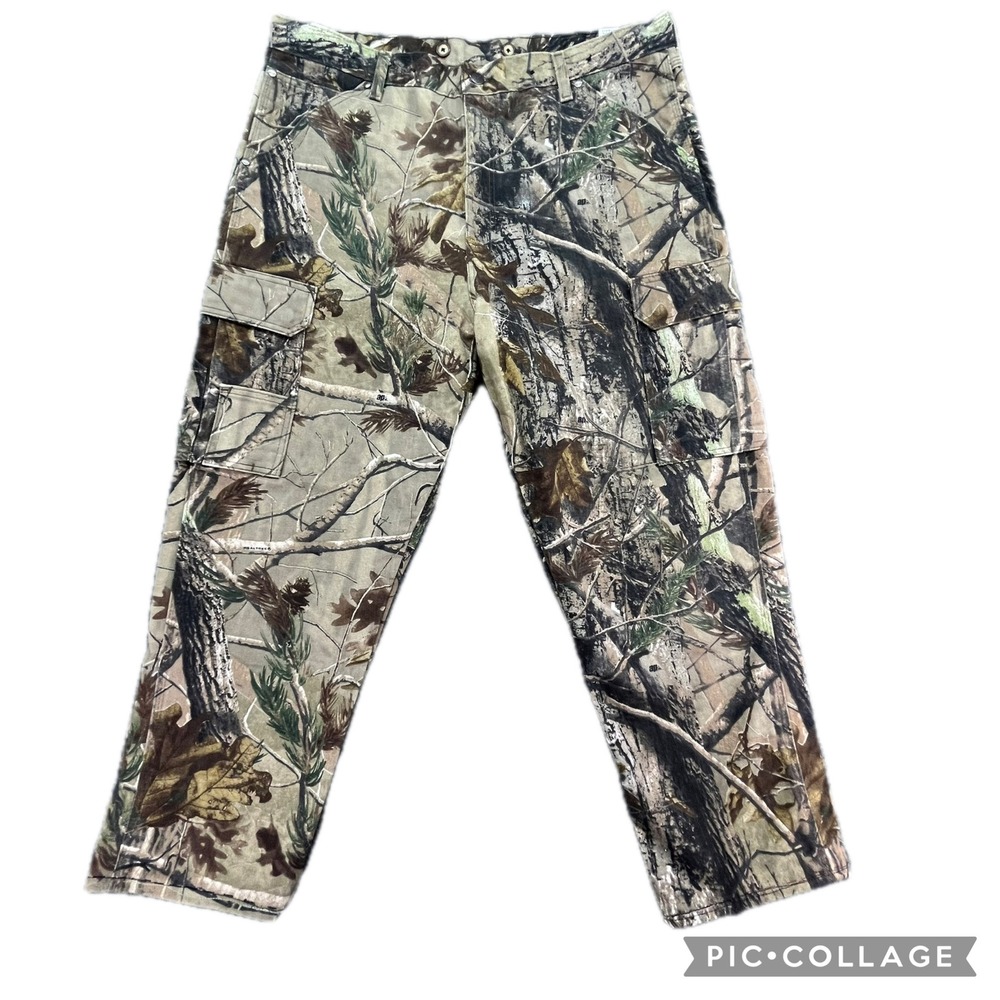 Wrangler Pro Gear Camouflage Cargo Pants Men's Size 40x32 actual 40x28 Hunting